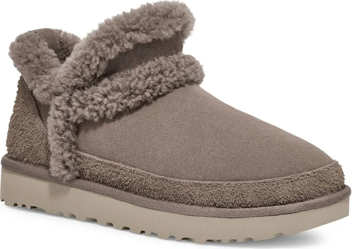 Classic Ultra Mini Spillseam Genuine Shearling Bootie