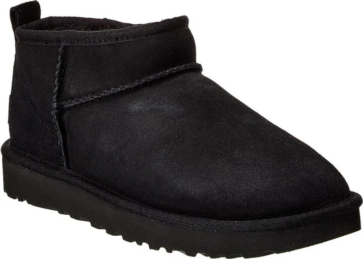 Classic Ultra Mini Suede & Shearling Boot