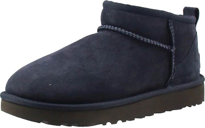 Classic Ultra Mini Womens Suede Ankle Bootie Slippers