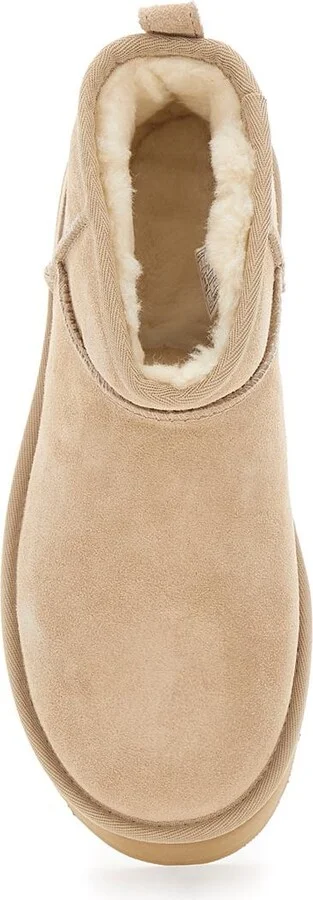 'Classic Ultramini' Beige Ankle Boots With Platform In Suede Woman - Image 4
