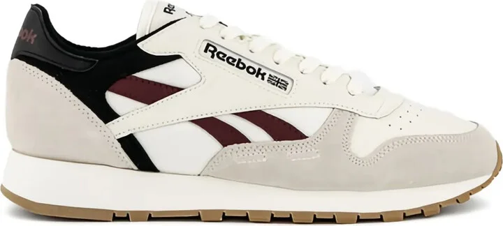 Classic "White/Maroon" sneakers