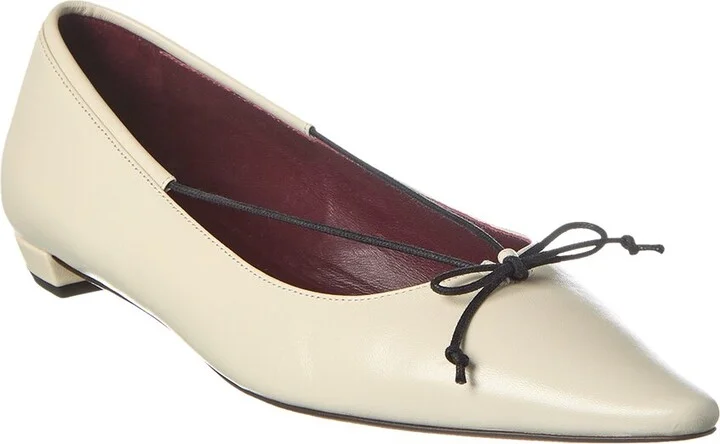Claudette Bow Leather Flat