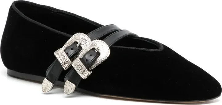Claudia belted velvet slippers - Image 2