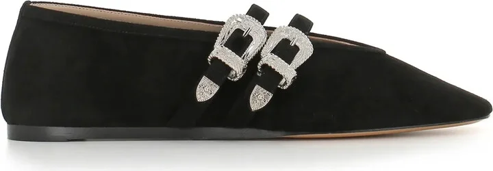 Claudia buckled ballerina shoes