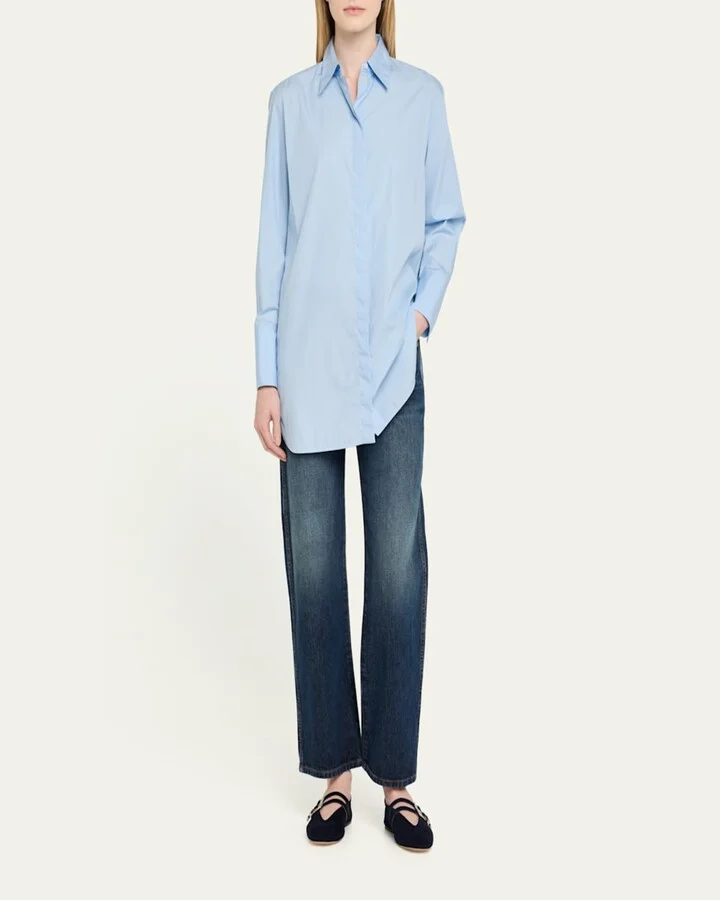 Claudia Suede Western-Buckle Ballerina Flats - Image 11
