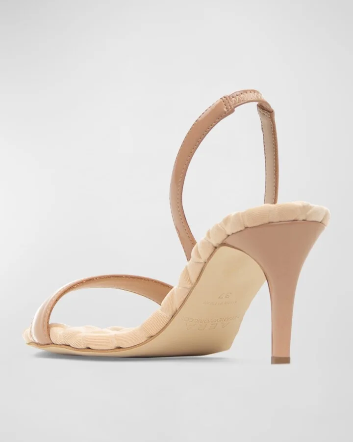 Claudia Vegan Patent Slingback Sandals - Image 2