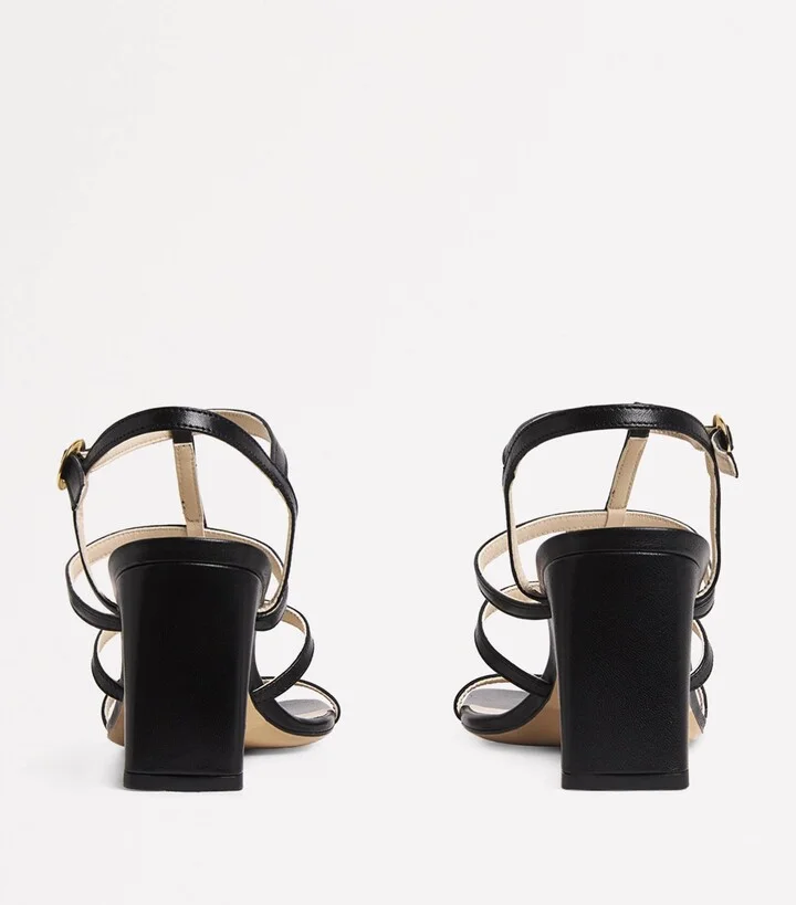Claudie Pierlot Leather Heart Heeled Sandals 75 - Image 4