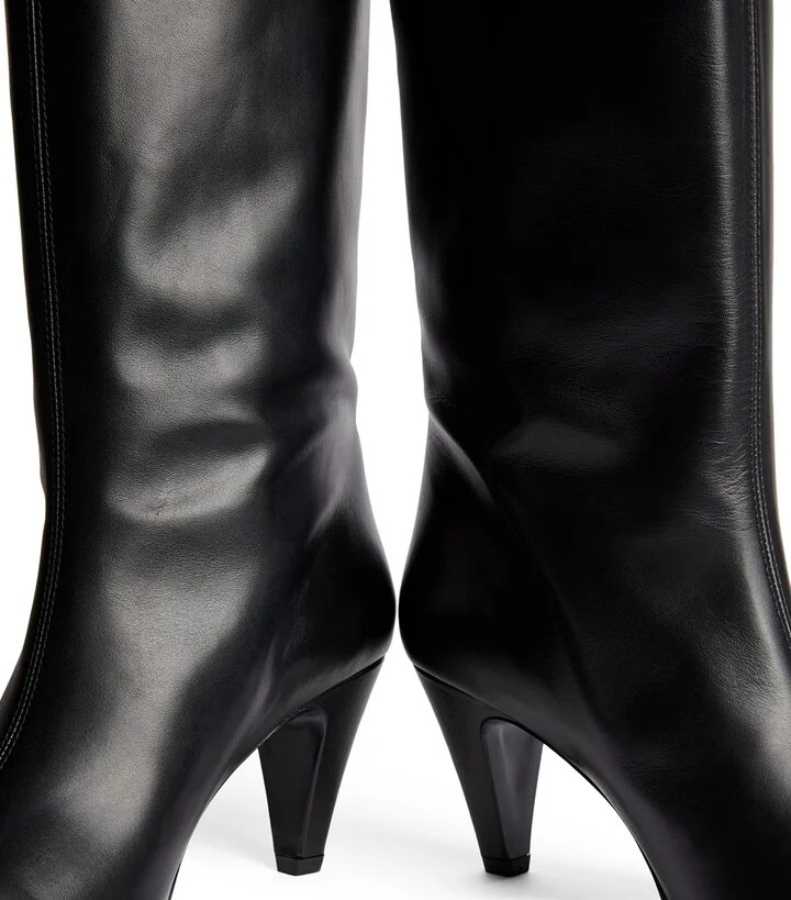 Claudie Pierlot Leather Heeled Boots 75 - Image 6