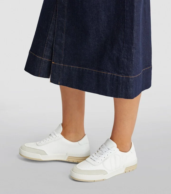 Claudie Pierlot Leather Low-Top Sneakers - Image 6