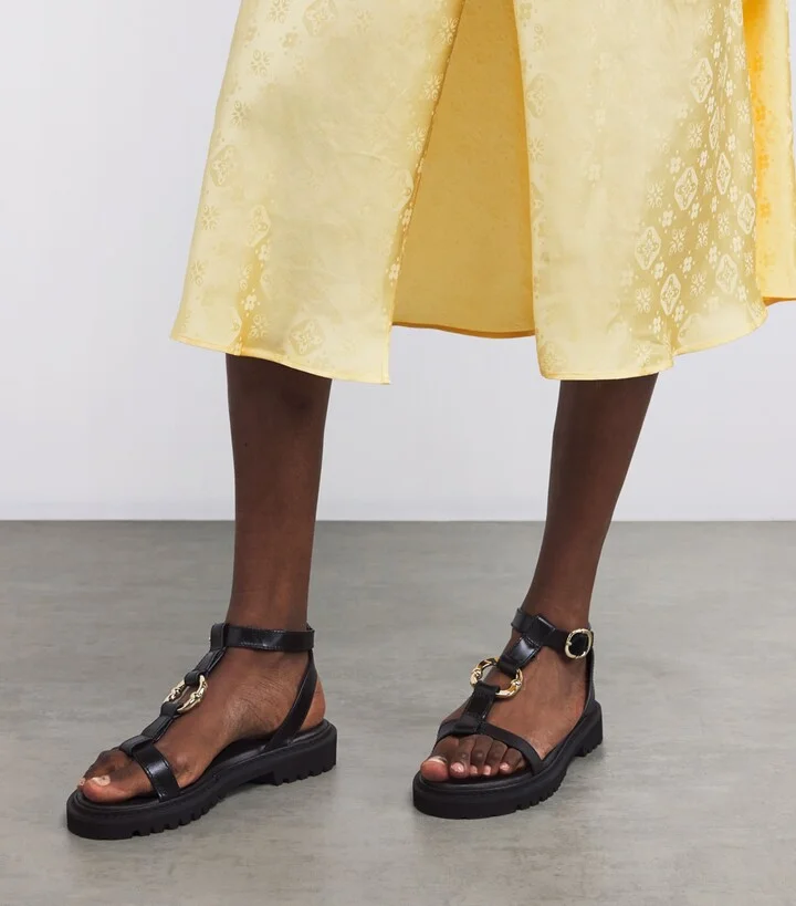 Claudie Pierlot Leather Sandals - Image 2
