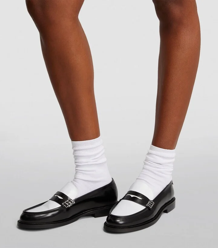 Claudie Pierlot Leather Two-Tone Loafers - Image 6