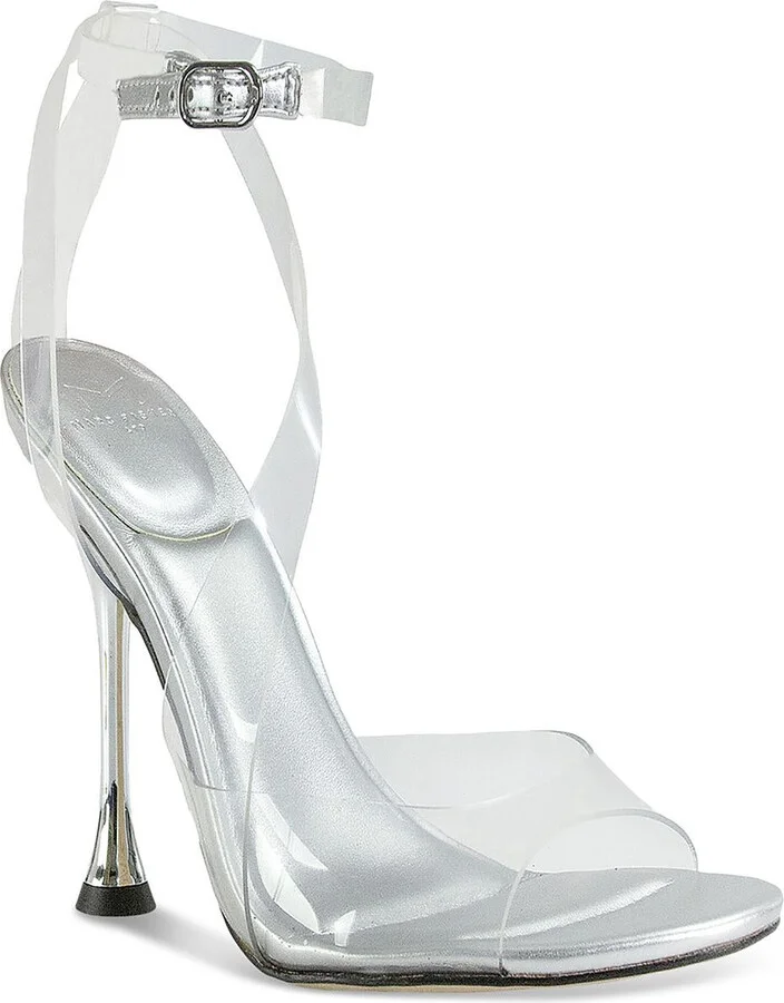 CLAUDIE Womens Round toe Heels Ankle Strap