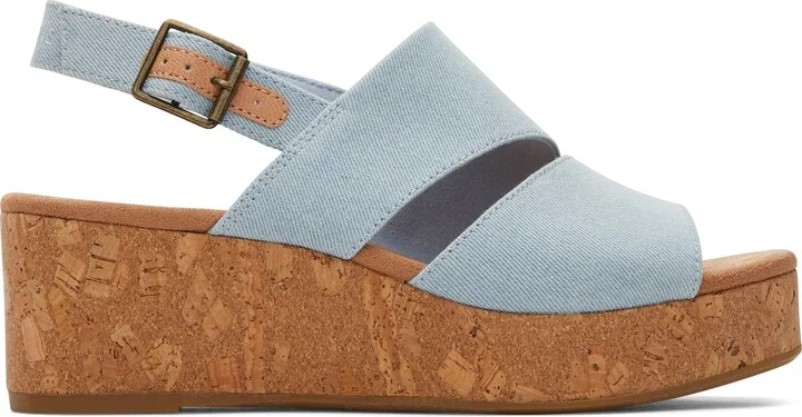 Claudine Denim Wedge Sandal - Image 2