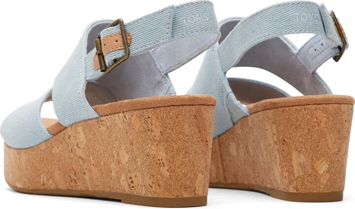 Claudine Denim Wedge Sandal - Image 3