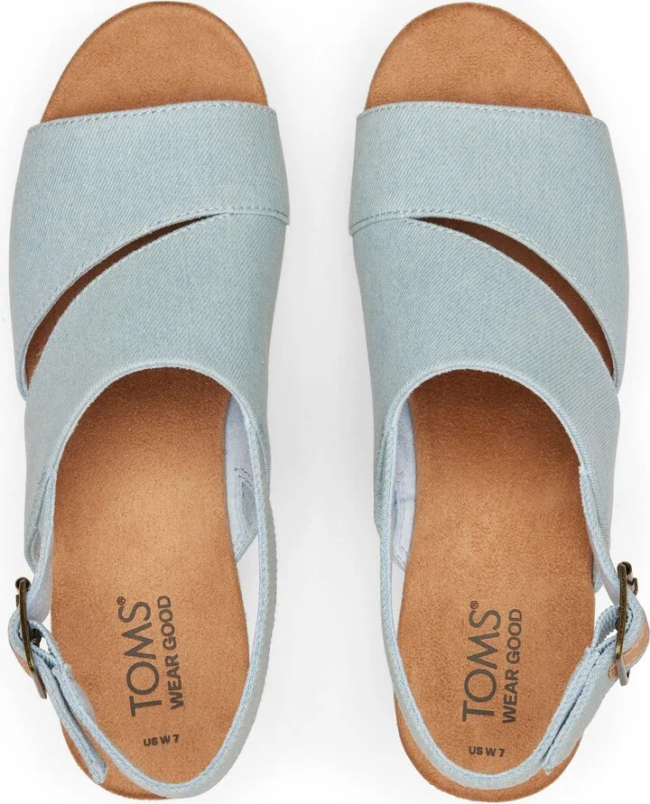 Claudine Denim Wedge Sandal - Image 4