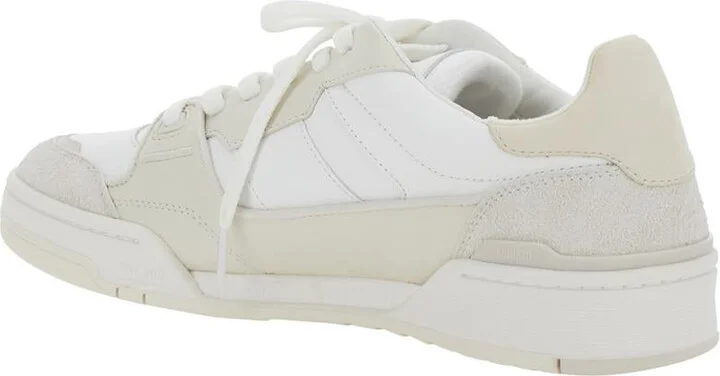 'Clay' Beige Sneakers With Suede Panels And Logo Patch On The Tongue In Leather Man - Image 2