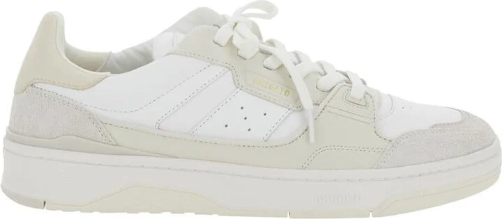 'Clay' Beige Sneakers With Suede Panels And Logo Patch On The Tongue In Leather Man - Image 4