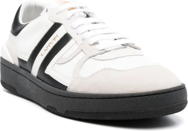Clay mesh-detail leather sneakers - Image 2