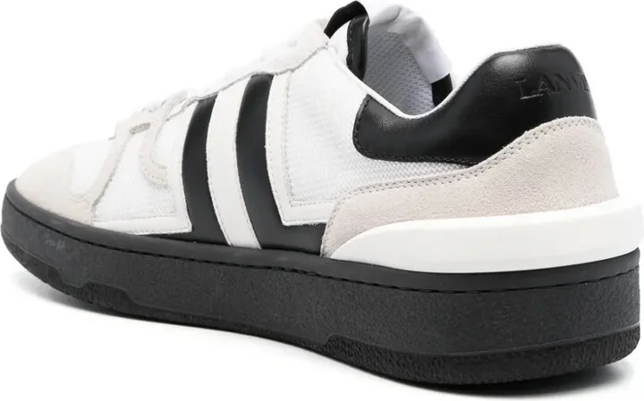 Clay mesh-detail leather sneakers - Image 3