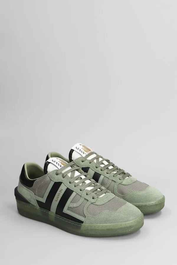 Clay Sneakers In Green Suede And Fabric - Image 2