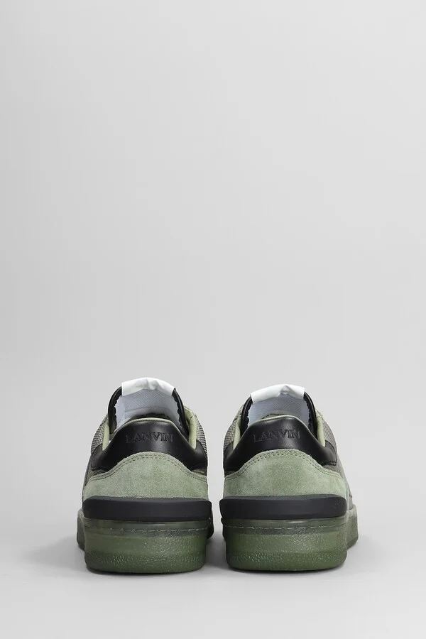 Clay Sneakers In Green Suede And Fabric - Image 4