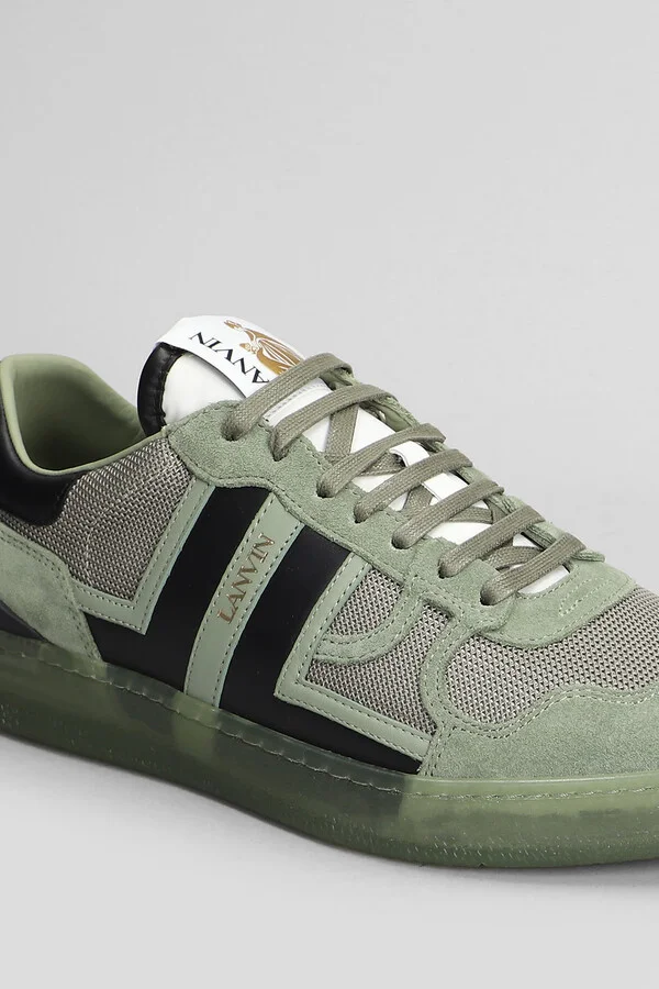 Clay Sneakers In Green Suede And Fabric - Image 5