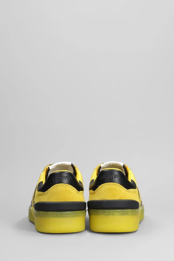 Clay Sneakers In Yellow Suede And Fabric - Image 4