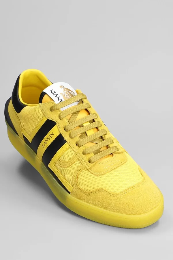 Clay Sneakers In Yellow Suede And Fabric - Image 5