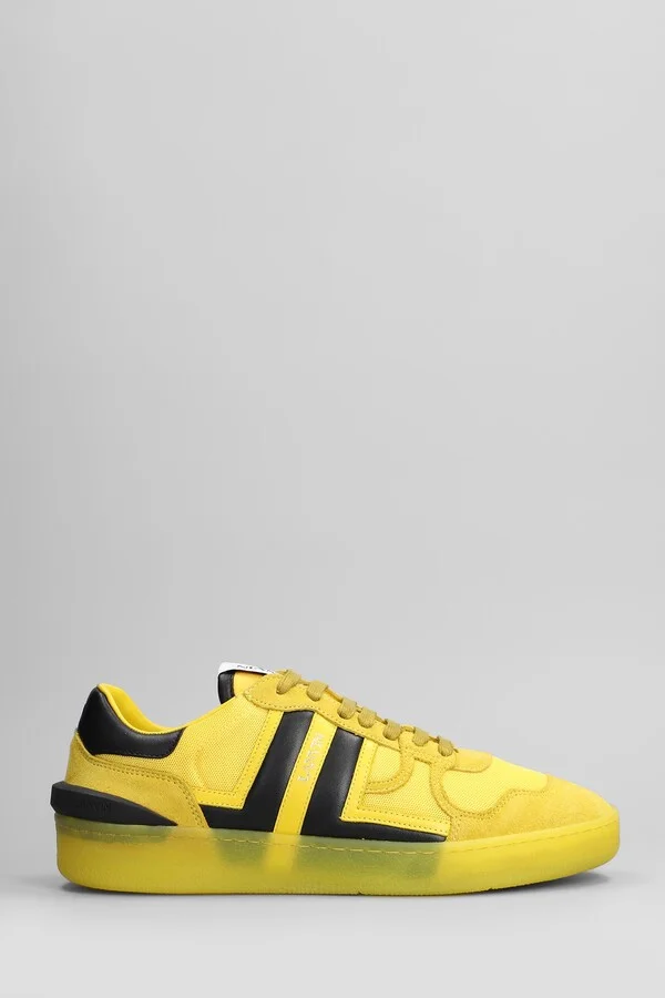 Clay Sneakers In Yellow Suede And Fabric