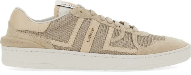 Clay" Textured Low-Top Sneakers With Cushioned Sole