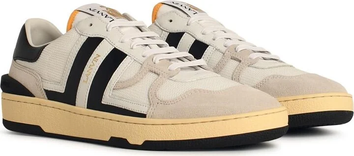 'clay' White Leather Blend Sneakers - Image 2