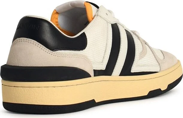 'clay' White Leather Blend Sneakers - Image 3