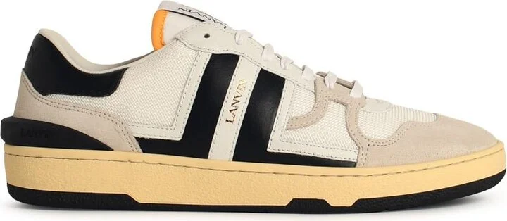 'clay' White Leather Blend Sneakers