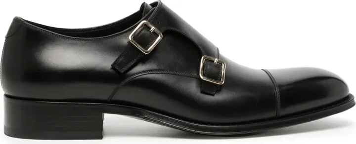Claydmon leather monk shoes