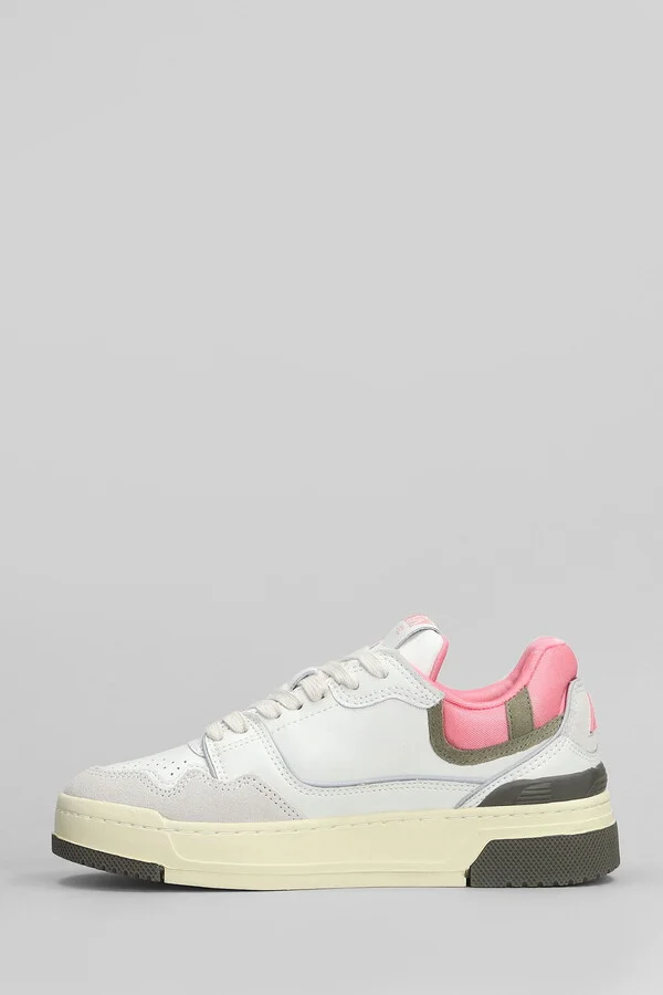 Clc Low Sneakers In White Leather And Fabric - Image 3