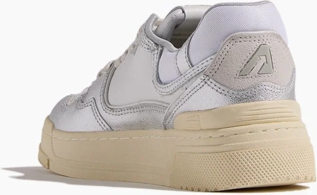 CLC Low Women Sneaker in White/Silver - Image 3