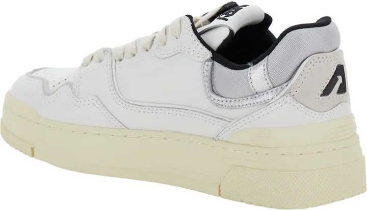 'Clc' White Low Top Sneakers With Logo Patch In Leather Woman - Image 2