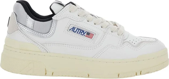 'Clc' White Low Top Sneakers With Logo Patch In Leather Woman - Image 4