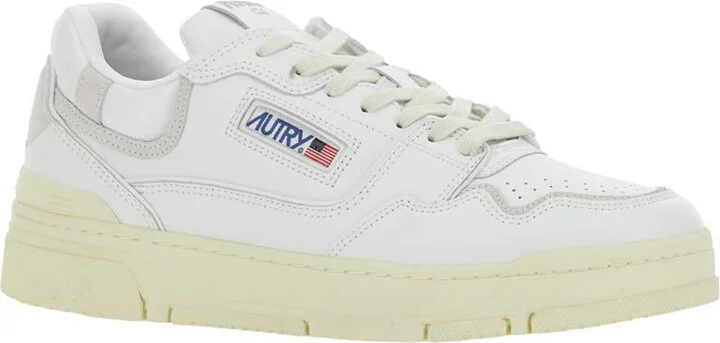 'Clc' White Low Top Sneakers With Logo Patch On Tongue And Side In Leather Blend Man - Image 2