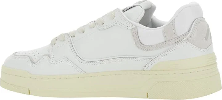 'Clc' White Low Top Sneakers With Logo Patch On Tongue And Side In Leather Blend Man - Image 3