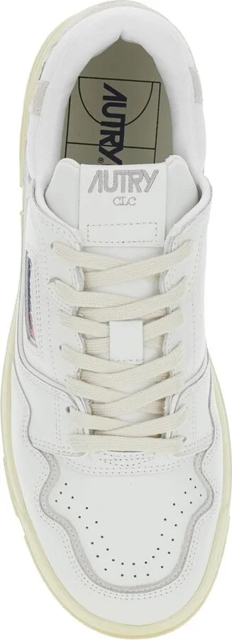 'Clc' White Low Top Sneakers With Logo Patch On Tongue And Side In Leather Blend Man - Image 4