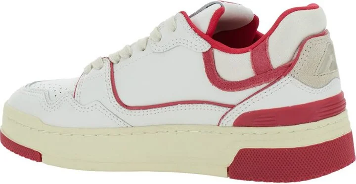 'Clc' White Sneakers With Logo Patch On The Tongue And Logo Print On The Heel In Leather Blend Woman - Image 3