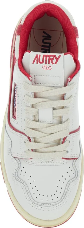 'Clc' White Sneakers With Logo Patch On The Tongue And Logo Print On The Heel In Leather Blend Woman - Image 4
