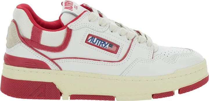'Clc' White Sneakers With Logo Patch On The Tongue And Logo Print On The Heel In Leather Blend Woman