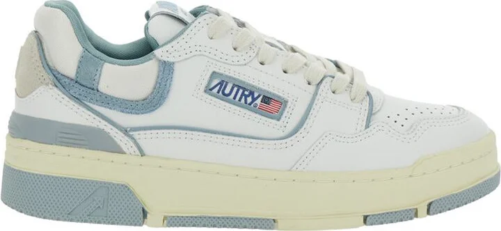 'Clc' White Sneakers With Logo Patch On The Tongue And Logo Print On The Heel In Leather Blend Woman