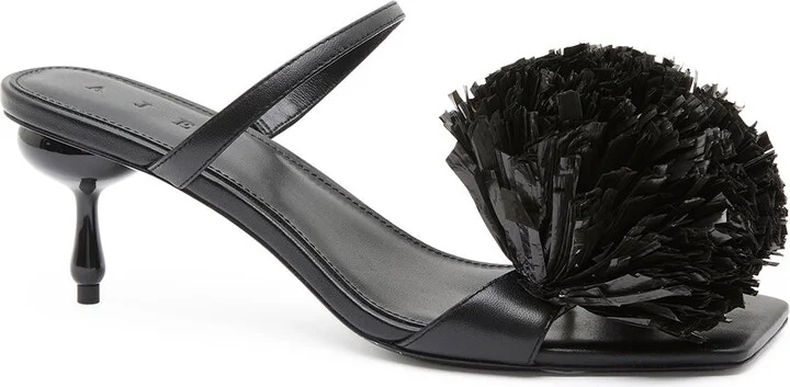 Clea Fringe Low Droplet Heel In Colour Black Size 36 - Image 3