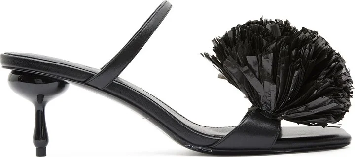 Clea Fringe Low Droplet Heel In Colour Black Size 36