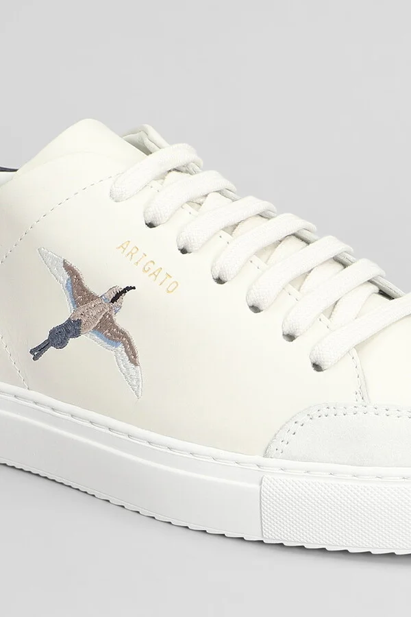 Clean 90 B Bird Sneakers In White Leather - Image 5
