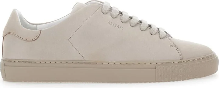 'Clean 90' Beige Low Top Sneakers With Logo Lettering On The Side In Leather Man