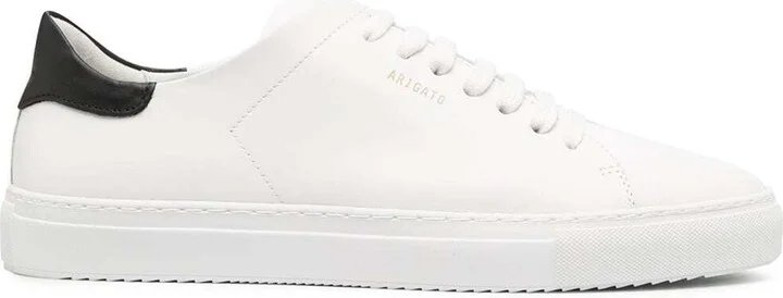 'clean 90 Contrast' White Low Top Sneakers With Laminated Logo In Leather Man